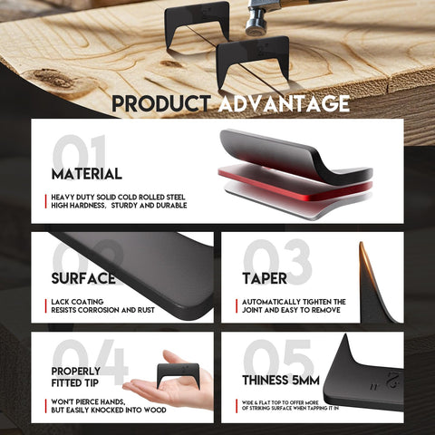 AIYOTAR pinch dogs with flat top design for easy hammering and tight joints