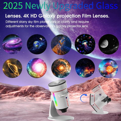 aiyyotto Star Projector 360° rotation expands galaxy visuals across walls and ceiling.