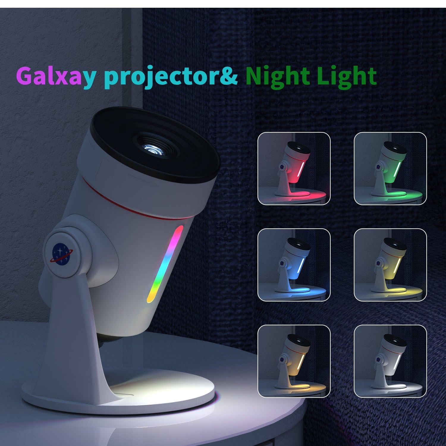 aiyyotto Star Projector 8-color cycle lets you tailor mood and vibe.