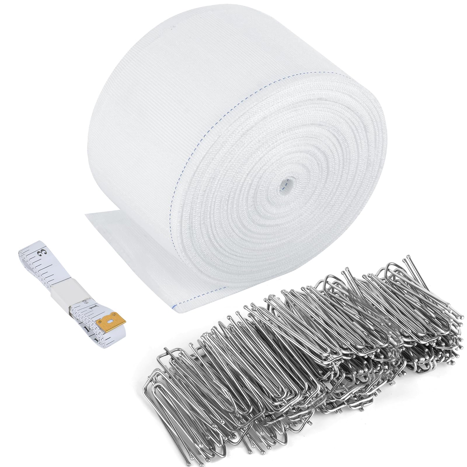 Ajiivao curtain pleat tape with 50 hooks for smooth operation.
