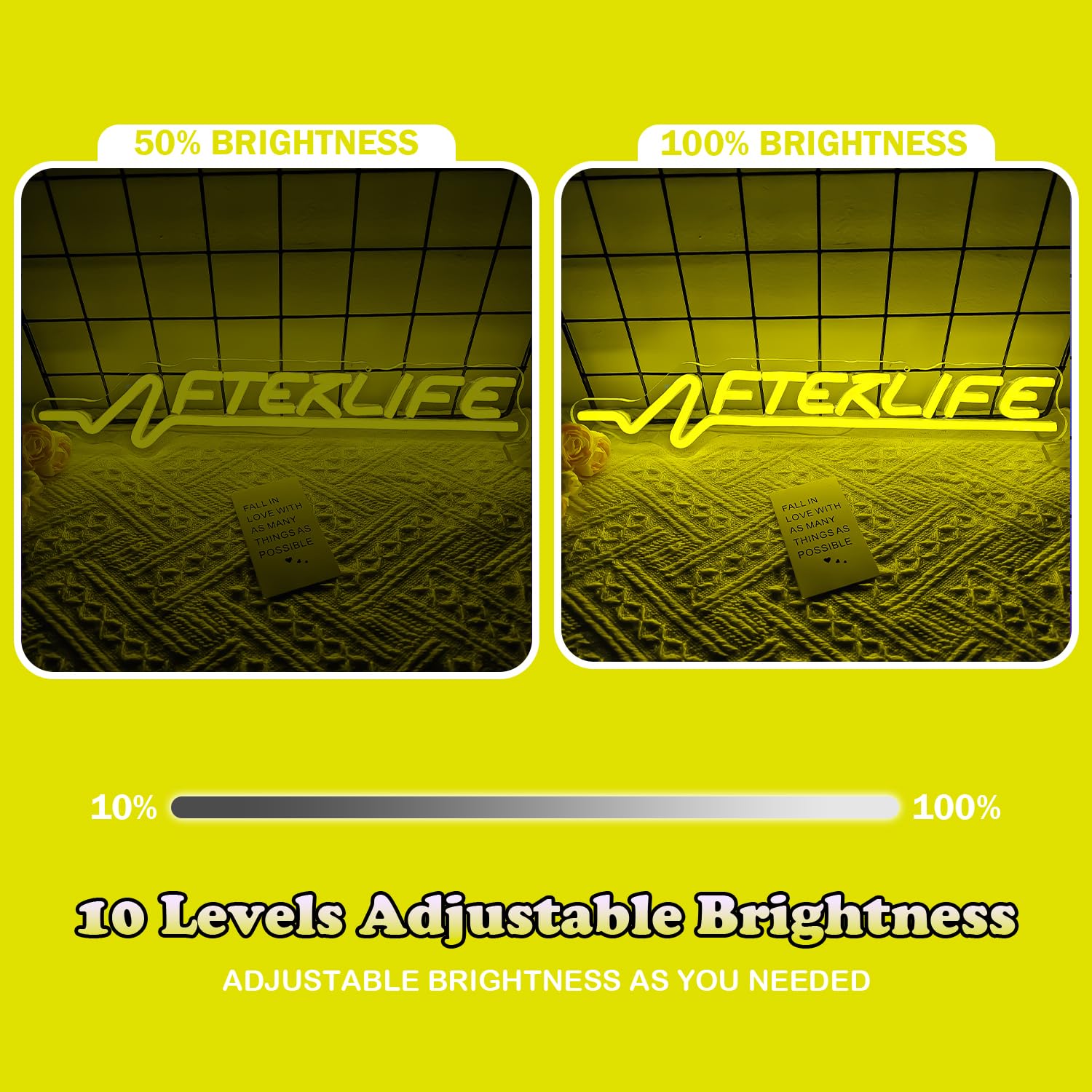 Ajoyferris Cyberpunk neon sign USB powered for easy setup anywhere.