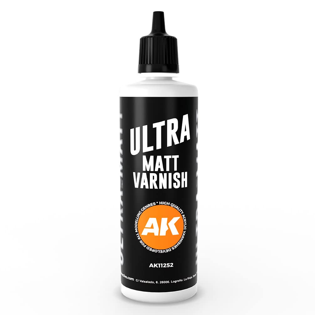 AK Interactive Ultra Matt Varnish bottle for a non-glossy finish on models and minis