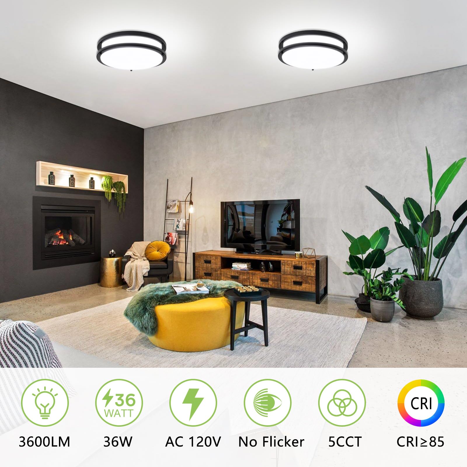 AKAARI easy-installation ceiling light minimizes assembly and avoids ceiling marks