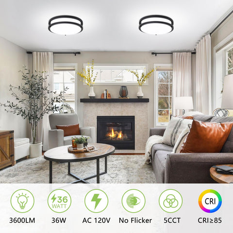 AKAARI LED ceiling light 12inch dimmable for adaptable kitchen and hallway brightness