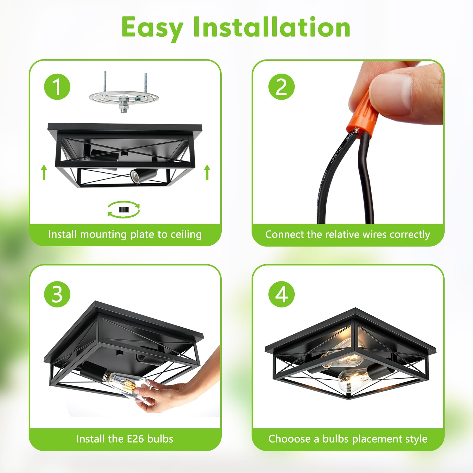 AKAARI rustic black finish with modern design blends farmhouse charm and contemporary style.