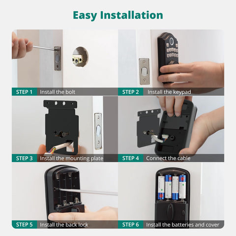 AkaGear DS10 easy installation on standard doors with minimal tools