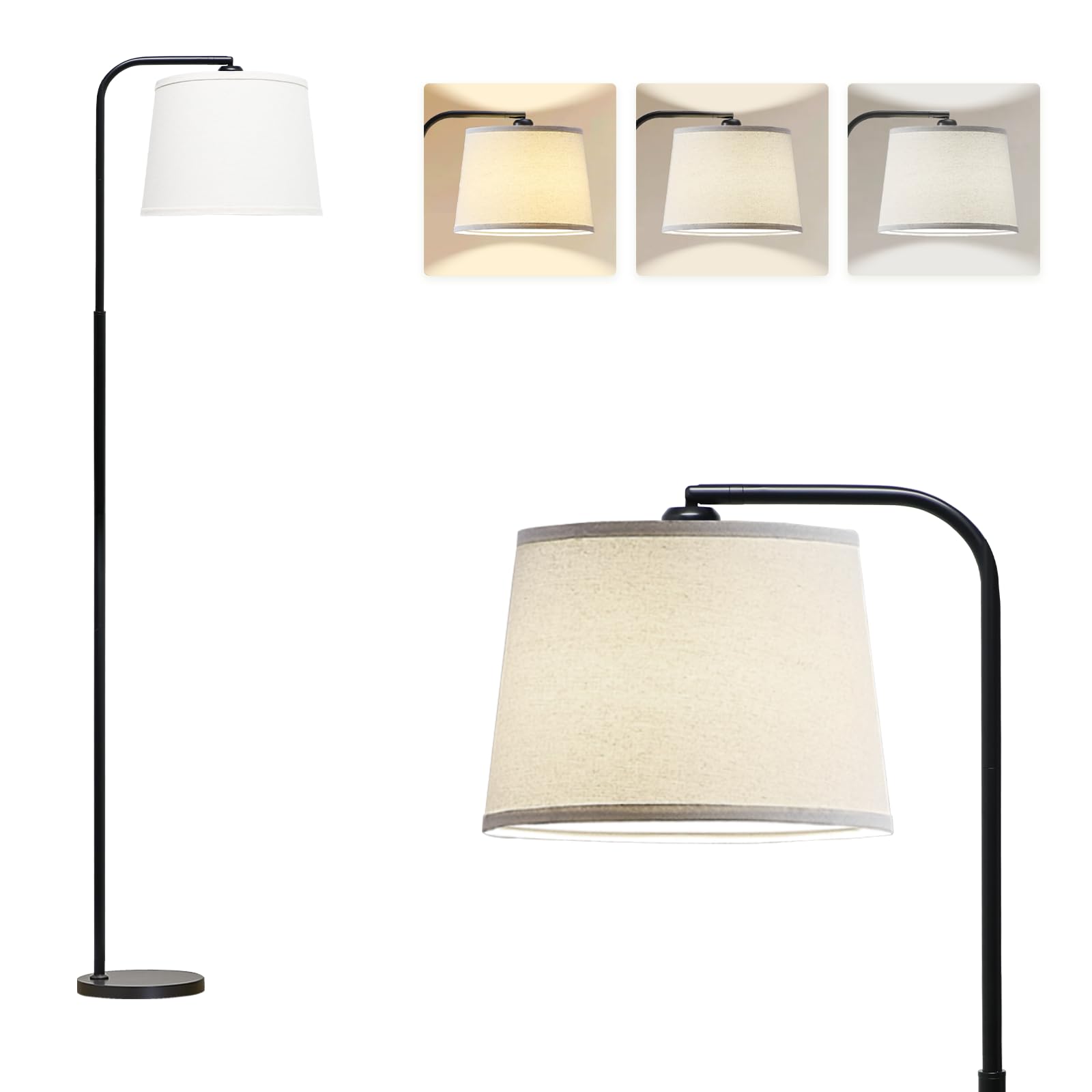 AKASUKI floor lamp used as focused reading light in a cozy nook