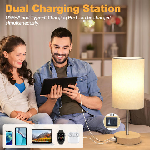 AKASUKI table lamp with touch control base for easy operation in the dark.