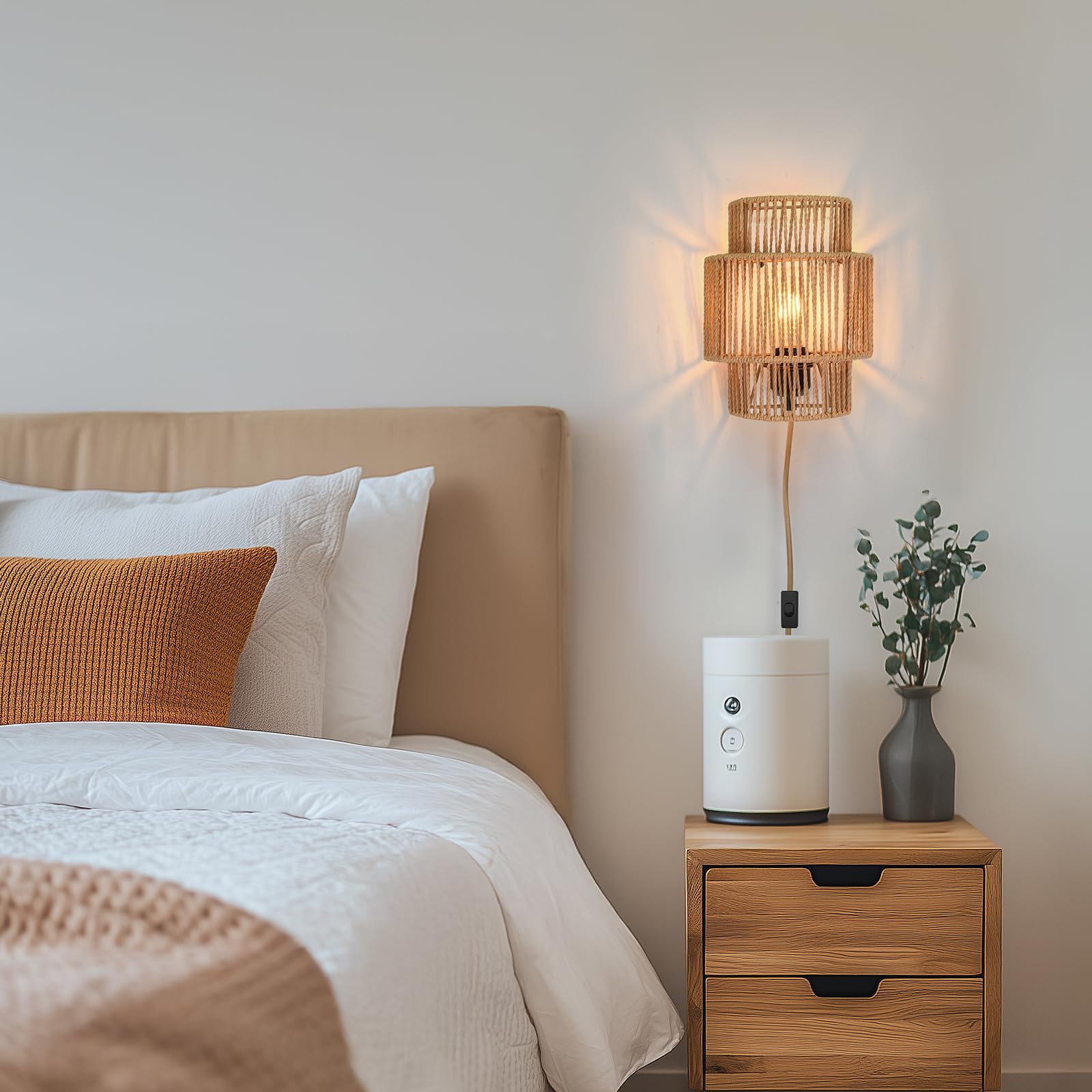 AKEETO pair makes a thoughtful Bohemian gift with easy plug-in setup.