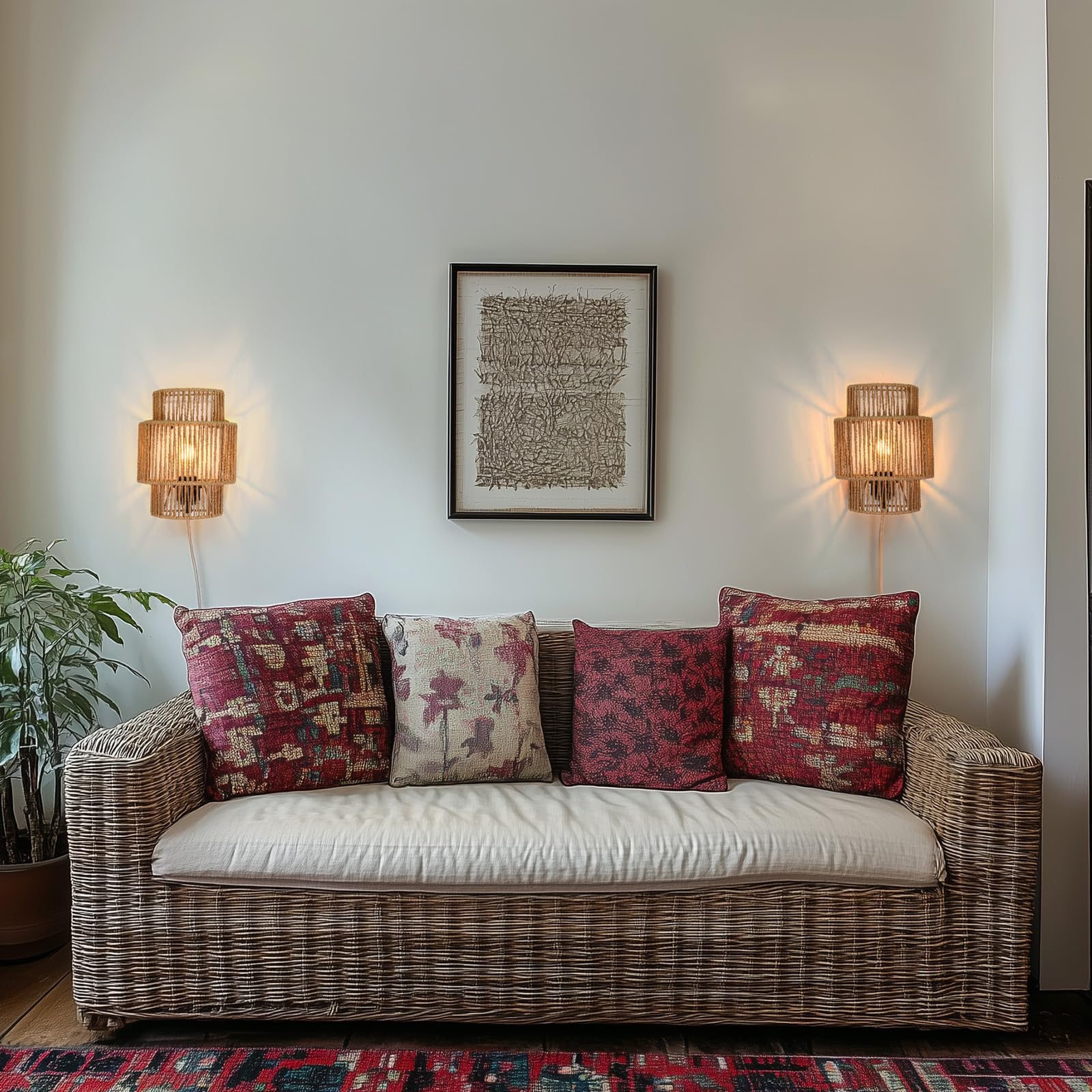 AKEETO sconce lighting enhances hallway or entryway with inviting glow.