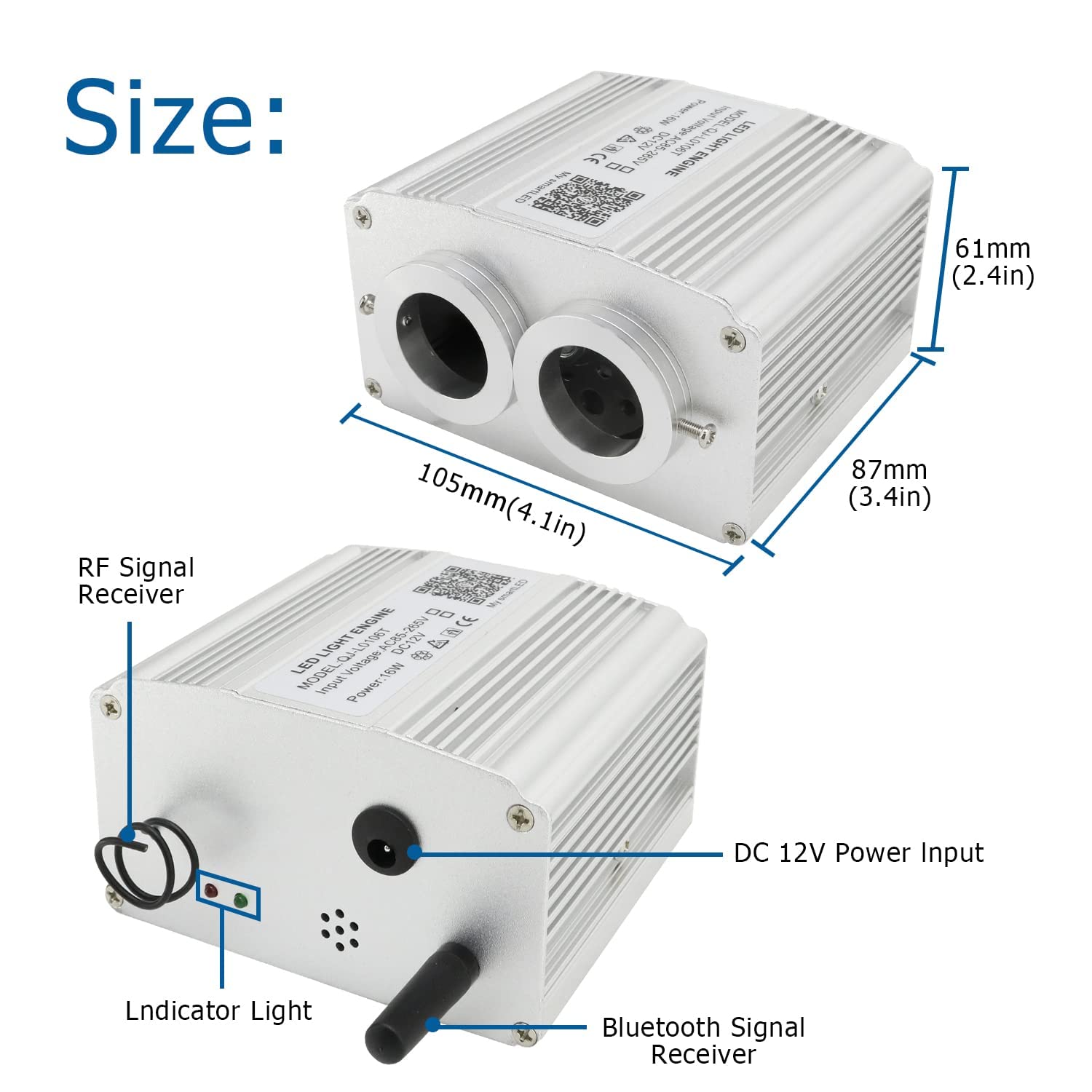 AKEPO 28-key RF remote enables quick color and brightness adjustments