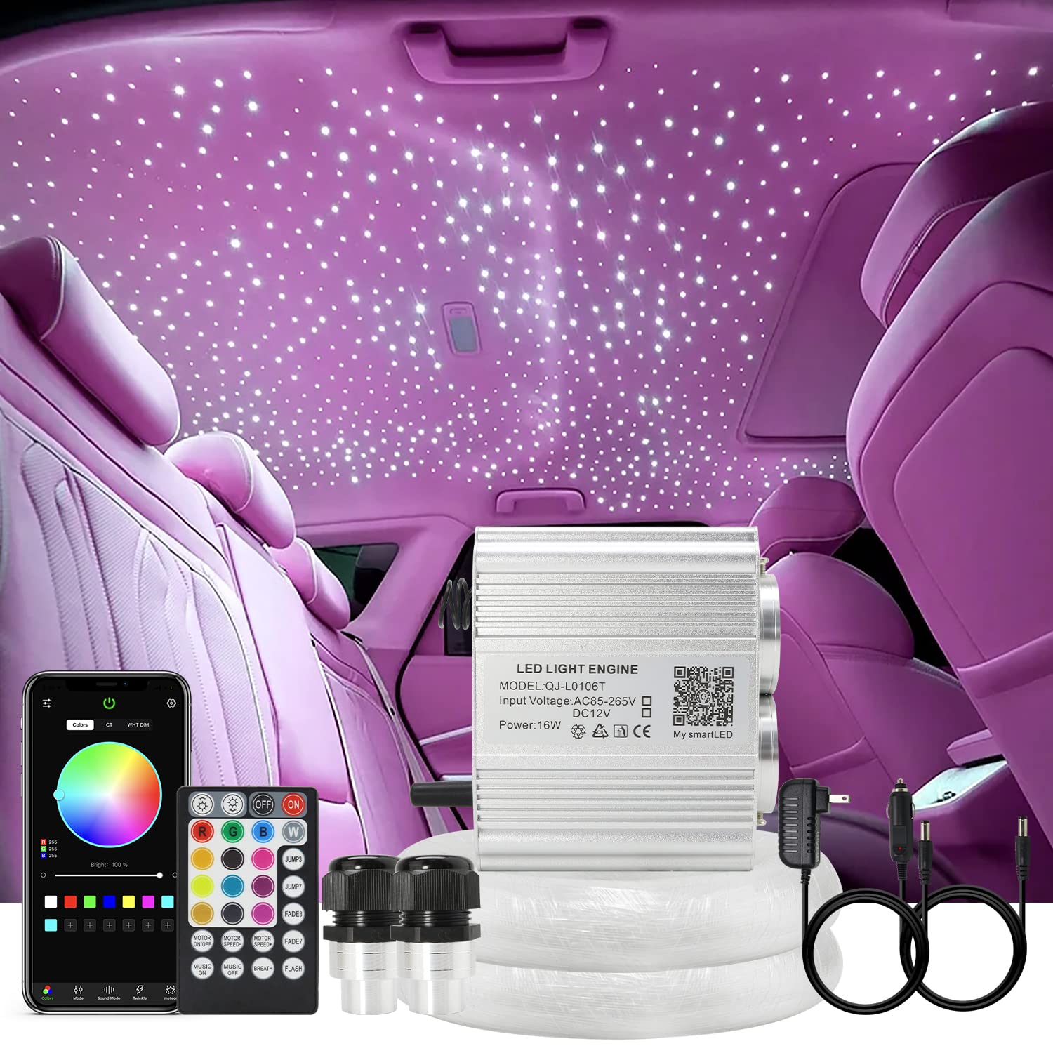 AKEPO upgraded dual-head twinkle light engine for richer star ceiling effects