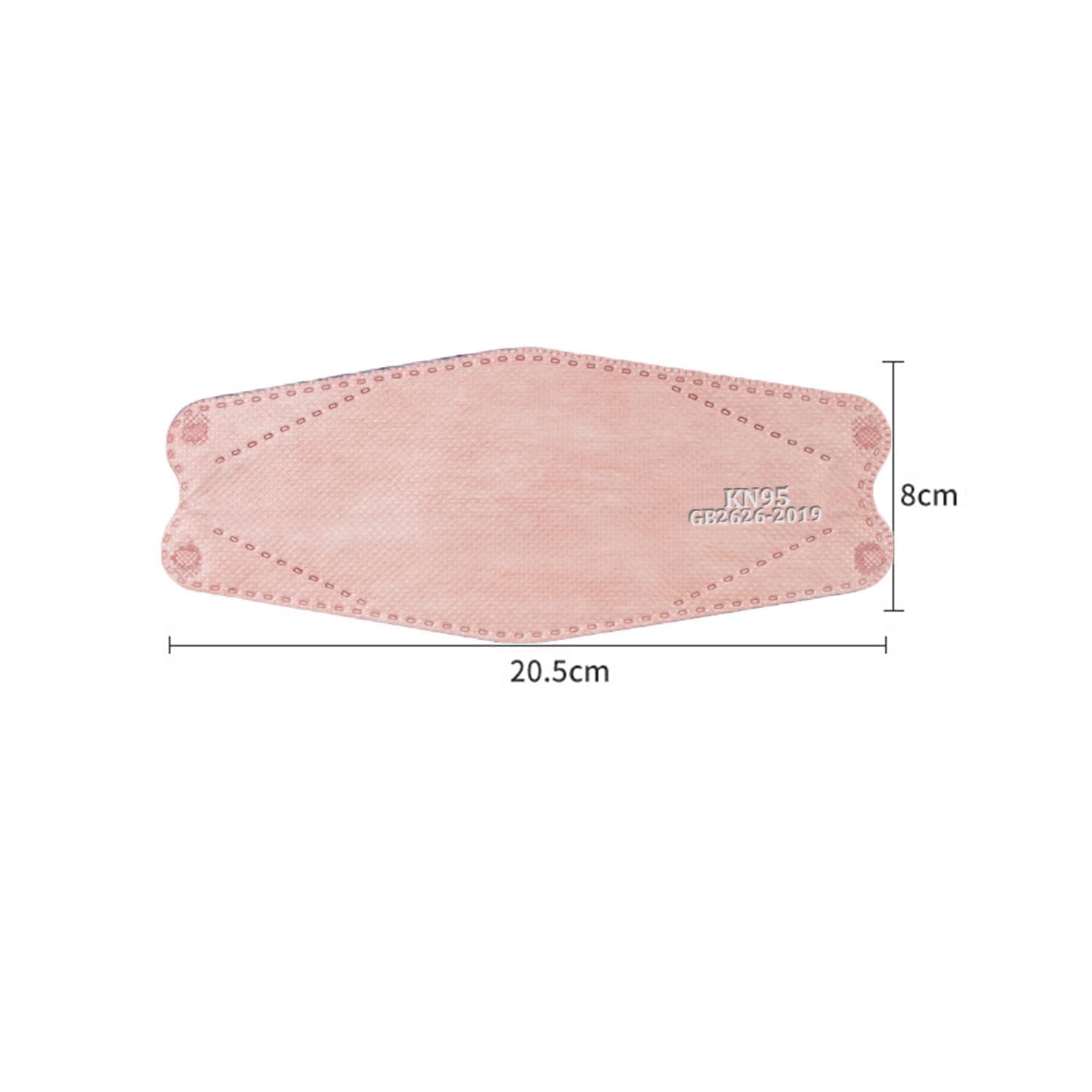 akgk KN95 mask ear-loops blush pink for secure, soft wear