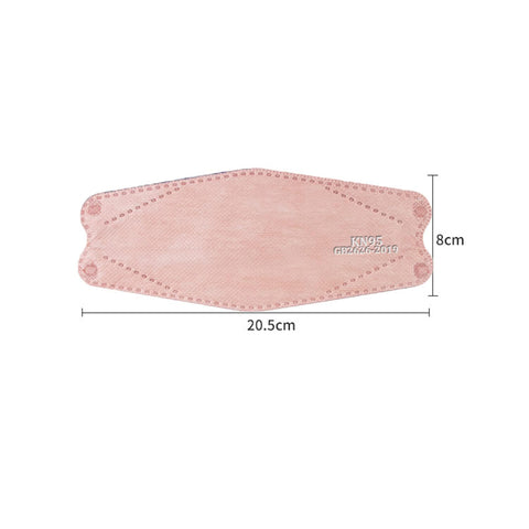 akgk KN95 mask ear-loops blush pink for secure, soft wear