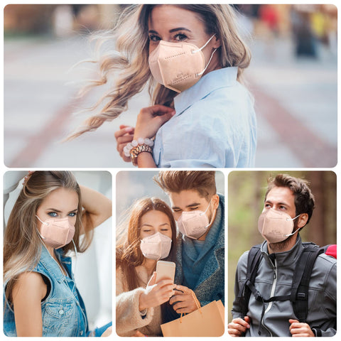 akgk KN95 pink mask ideal for everyday all-season use