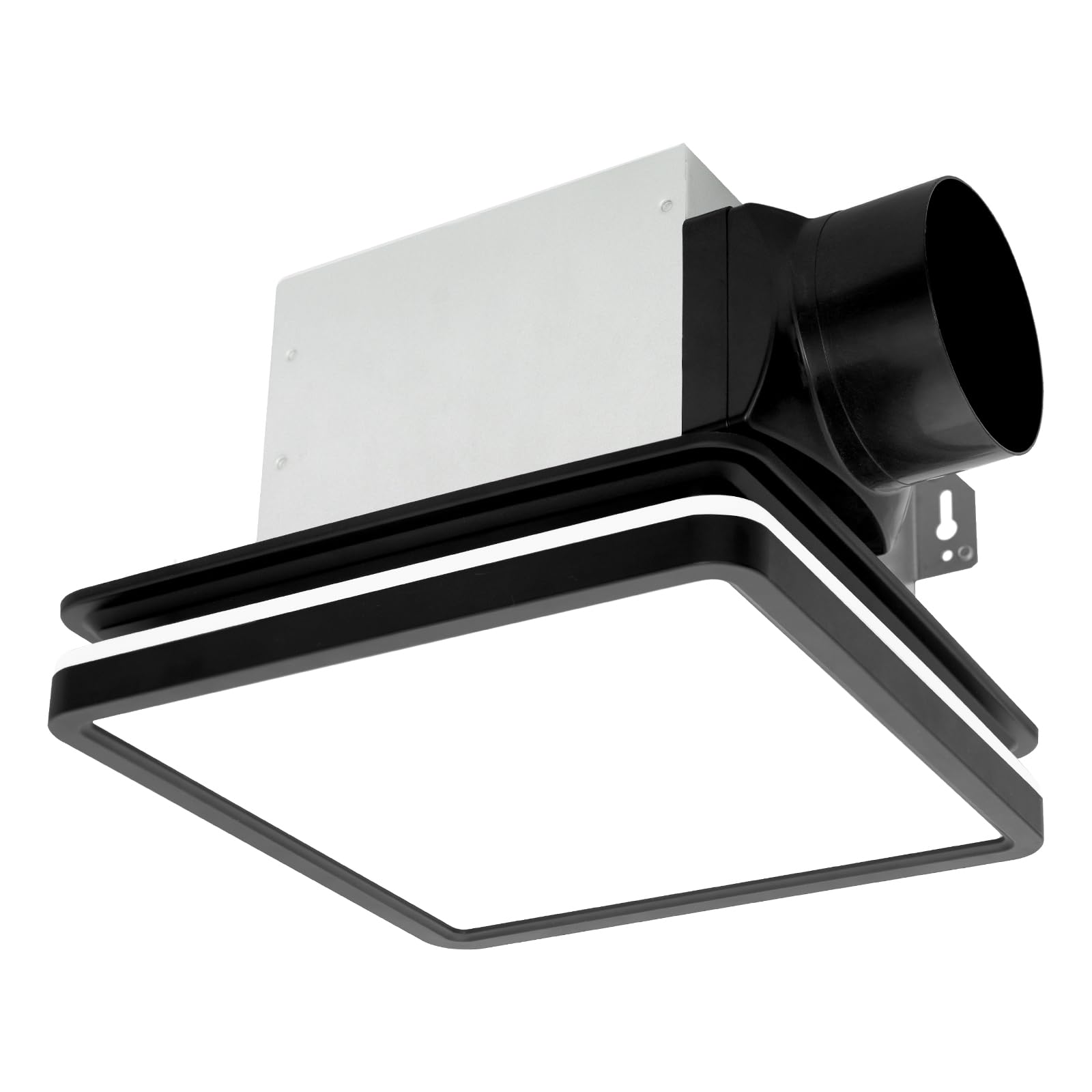 Akicon bathroom exhaust fan with light showing adjustable color temperature for daytime tasks