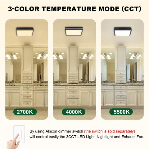 Quiet operation from Akicon exhaust fan reduces noise during bathroom use
