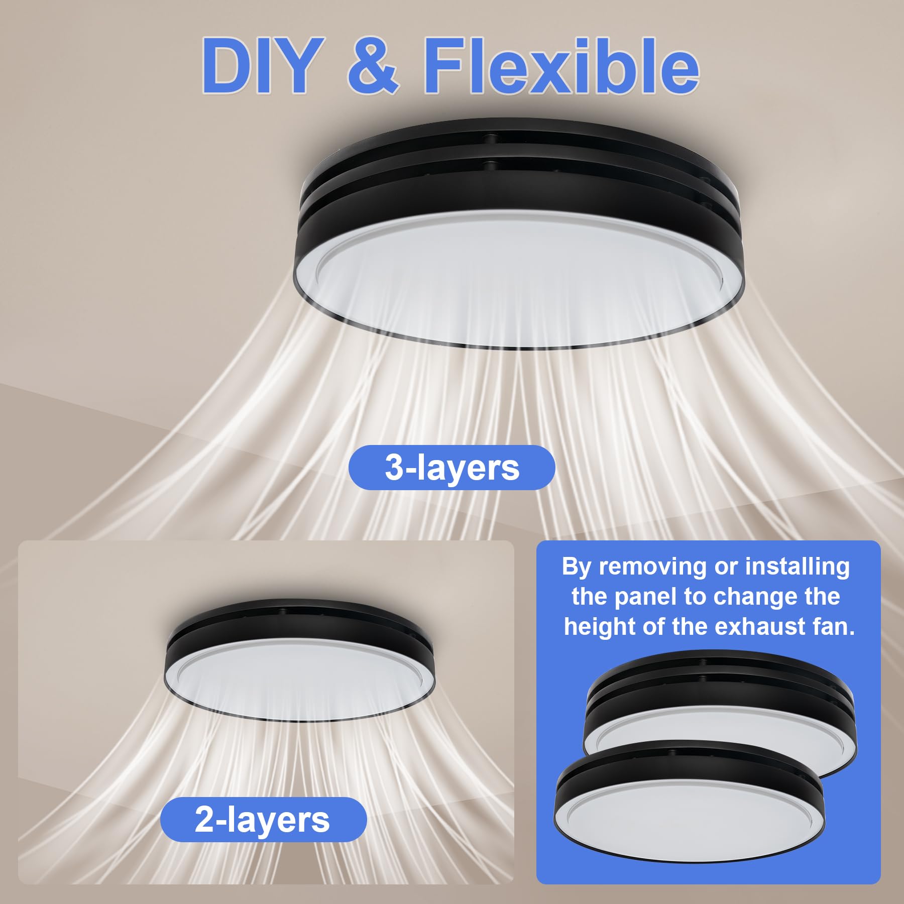 Installation guide image for Akicon ceiling fan and light