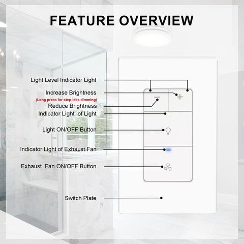 Akicon flicker-free dimming delivers smooth brightness changes for comfortable use.