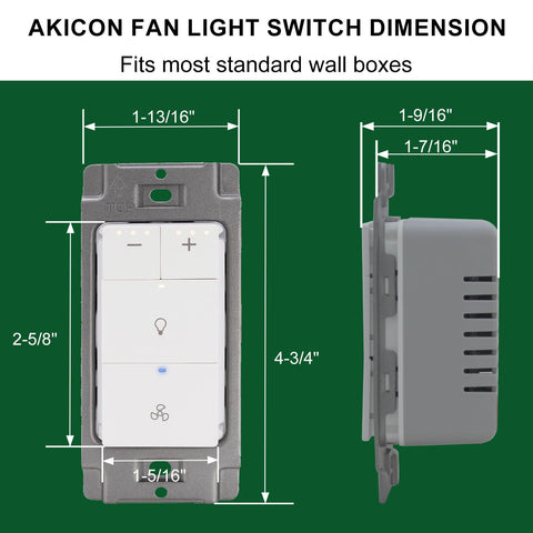 Akicon LED mode toggle switches to brighter lighting when needed.