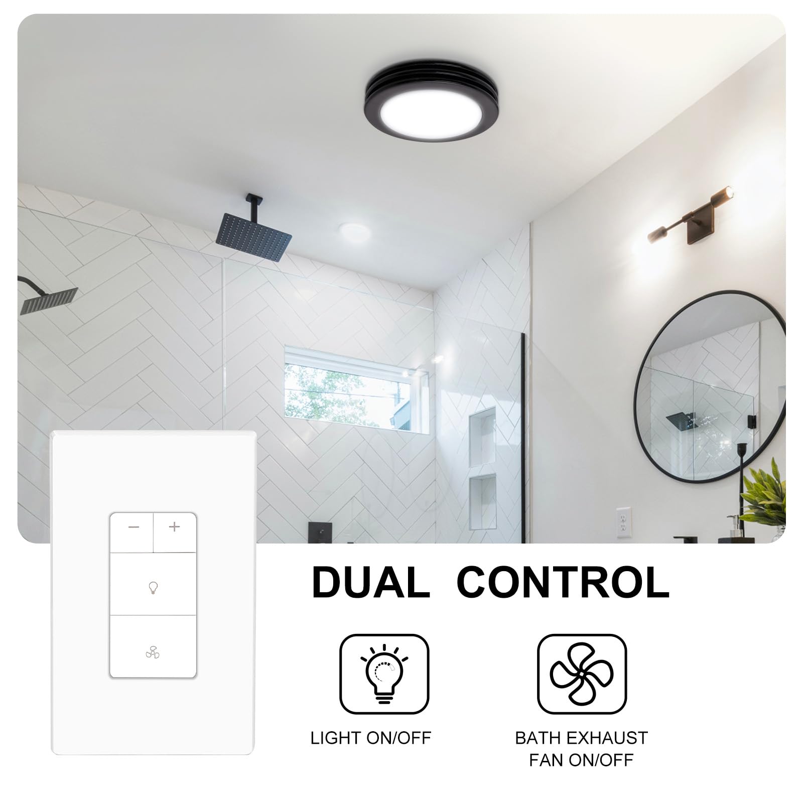 Akicon dimmer switch in a standard single-pole box for quick, easy installation.