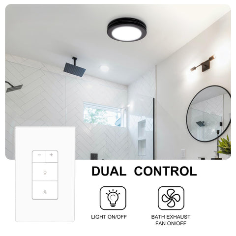 Akicon dimmer switch in a standard single-pole box for quick, easy installation.