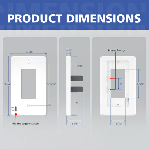 Akicon light switch cover durable PC material resists heat and wear