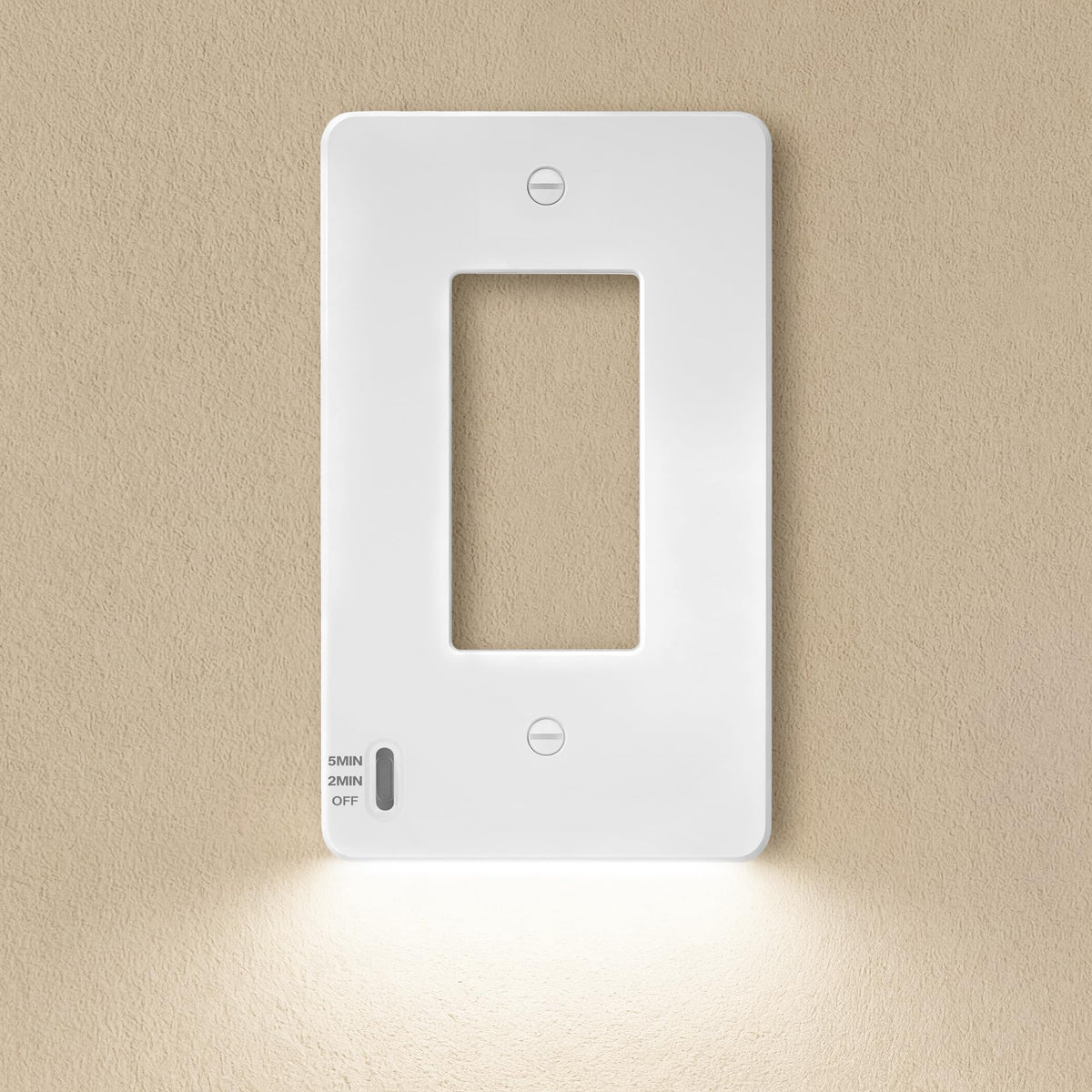 Akicon light switch cover night light off illuminates entryways discreetly