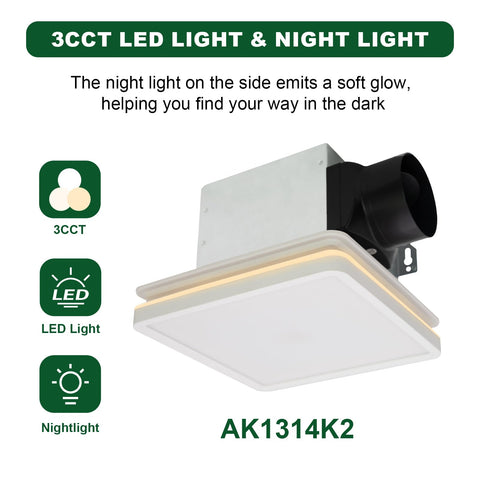 Akicon side night light providing a soft glow for night visibility