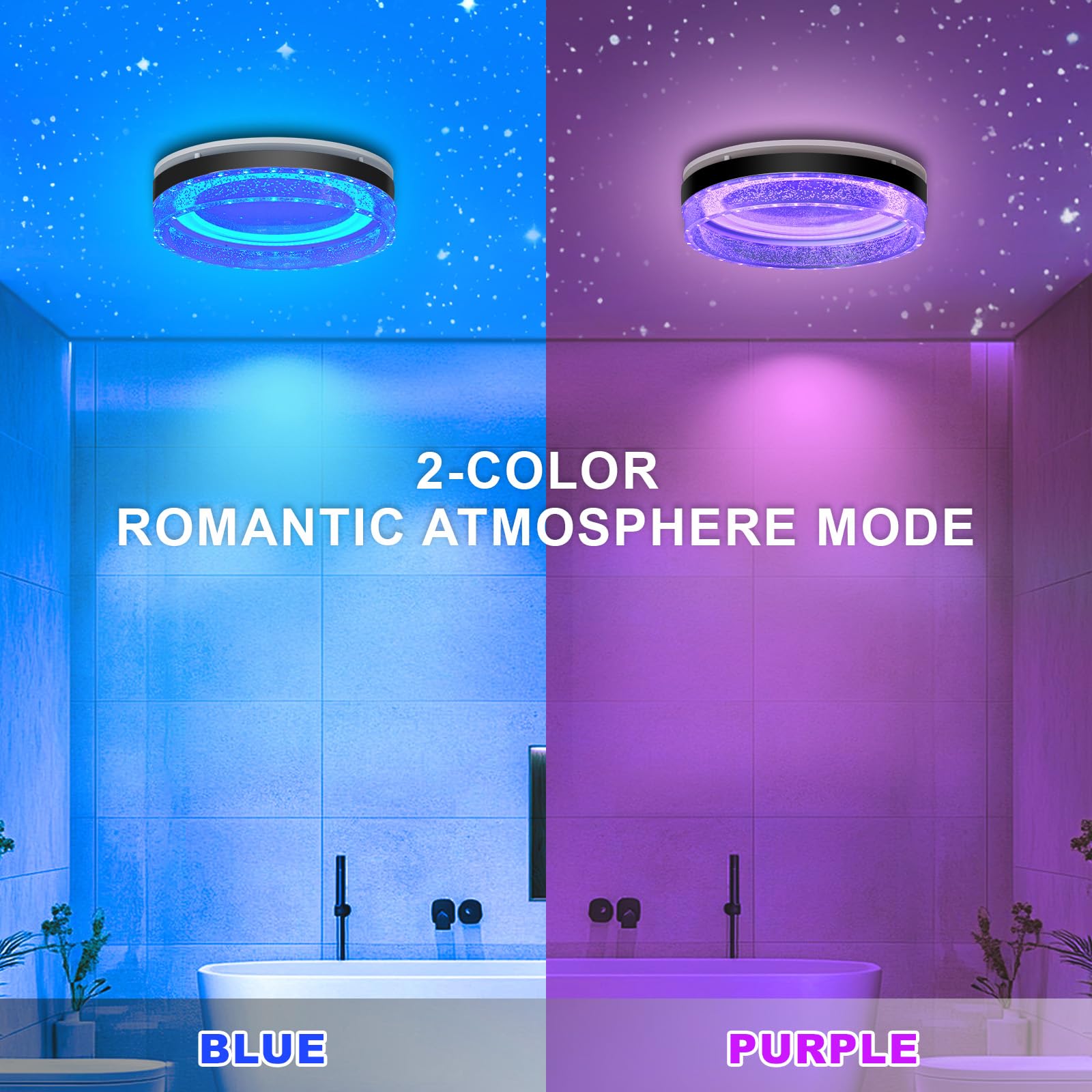 Akicon starry sky light effect creates mood while ventilating the space.