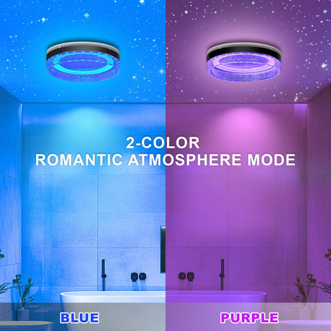 Akicon starry sky light effect creates mood while ventilating the space.