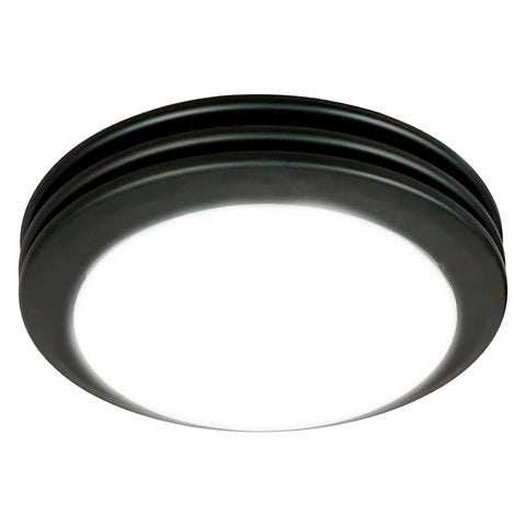 Akicon Ultra Quiet Fan in matte black, front view for moisture control.