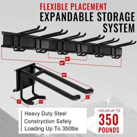 Aking Ace 350-lb capacity rack keeps heavy tools securely stored.