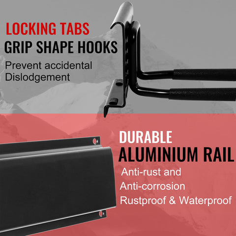 Aking Ace exclusive double hooks design helps declutter garage corners.
