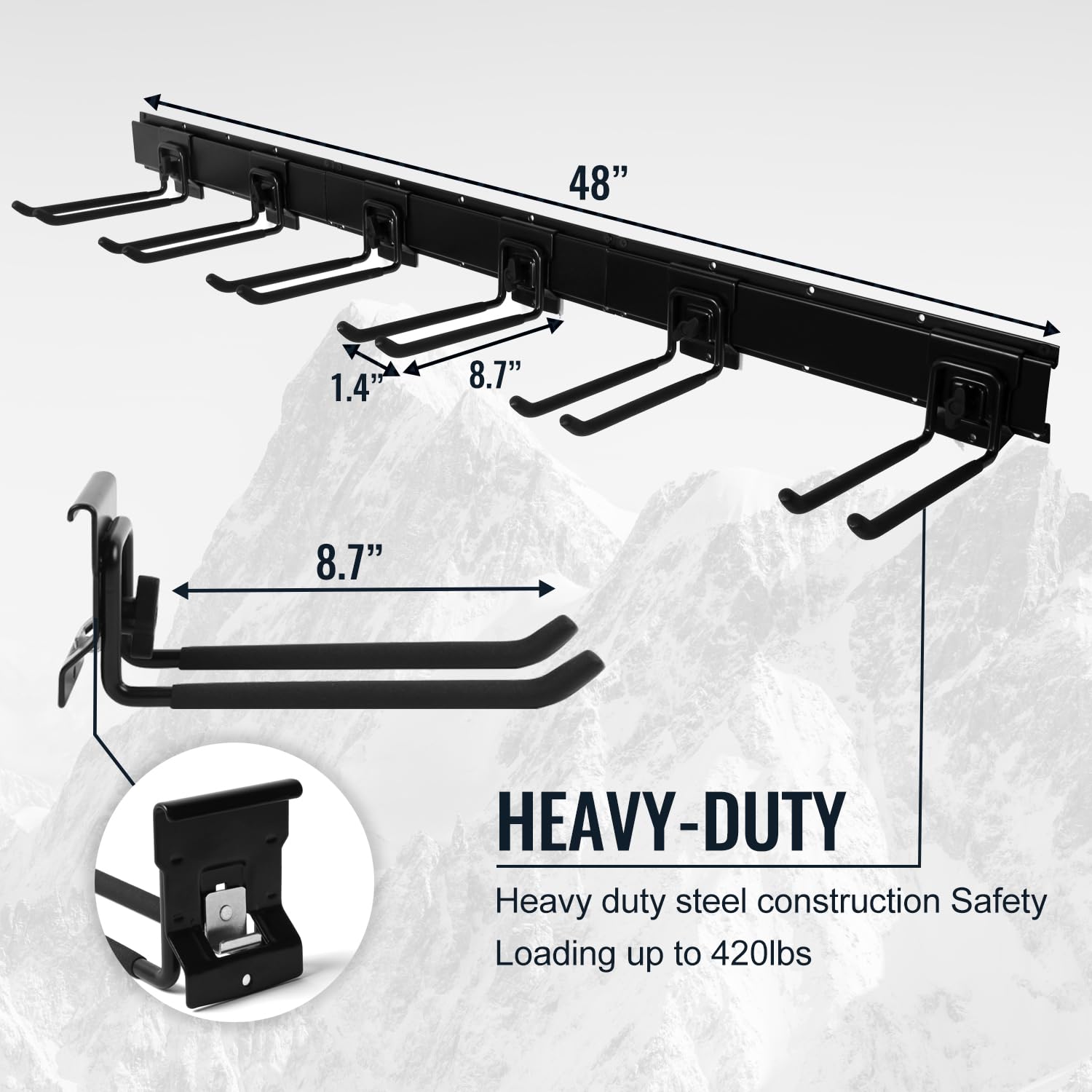 Aking Ace heavy-duty steel construction supports up to 300 pounds.