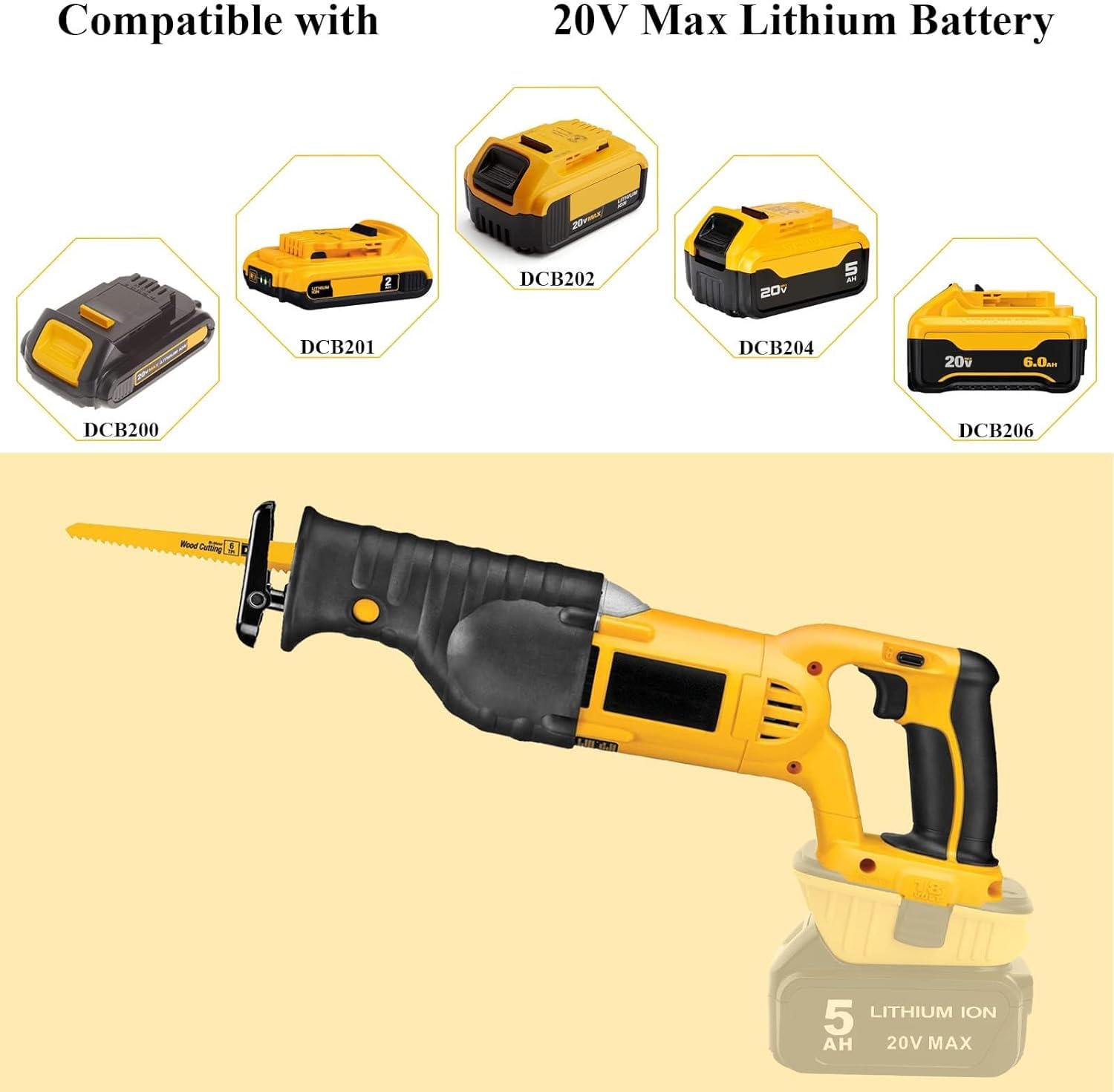 Akkopower DCA1820 on tool usage image presenting simple plug-and-play installation.