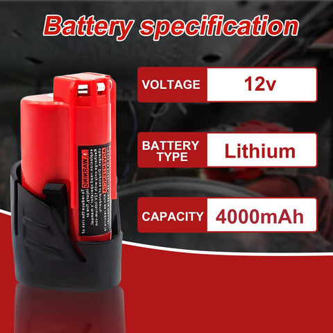 Akkopower 12V 4.0Ah battery close-up highlights capacity