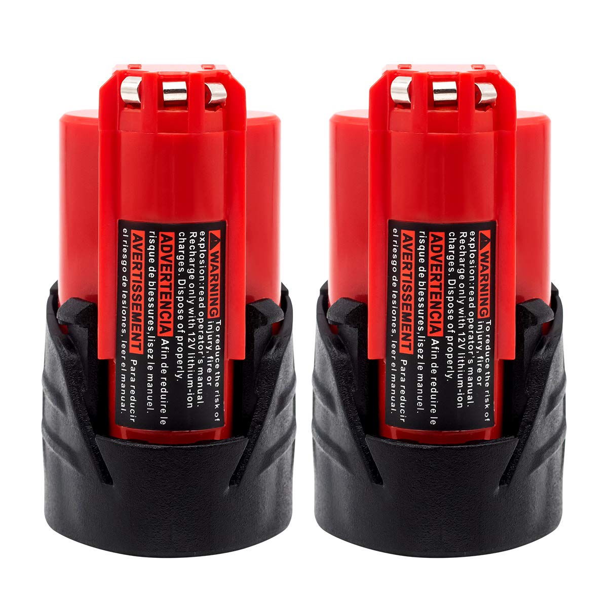 Akkopower Milwaukee M12 4.0Ah battery front view highlighting high capacity