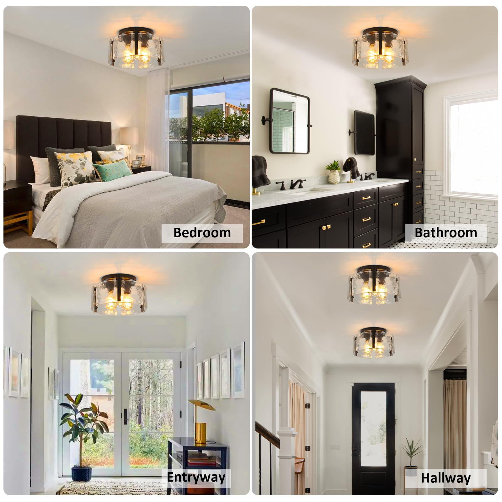 AKLMXCG farmhouse-contemporary style adds elegance to foyers.