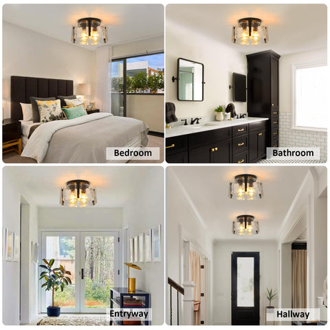 AKLMXCG farmhouse-contemporary style adds elegance to foyers.