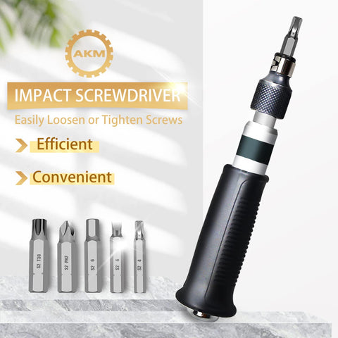 AKM Hand Manual Reversible Impact Driver chrome-plated finish resists corrosion during use.