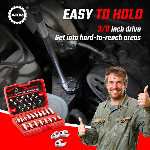 Compatible with 3/8-inch drive ratchets and extensions.
