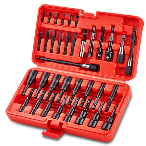 AKM TOOL 35PCS magnetic nut driver set case-front view showing organized storage