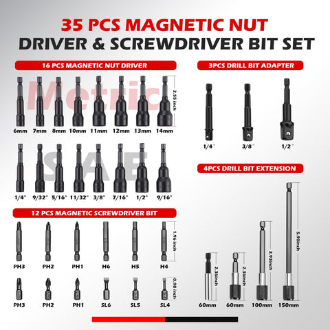 AKM TOOL 35PCS metric selection highlighted for precise fastener sizes