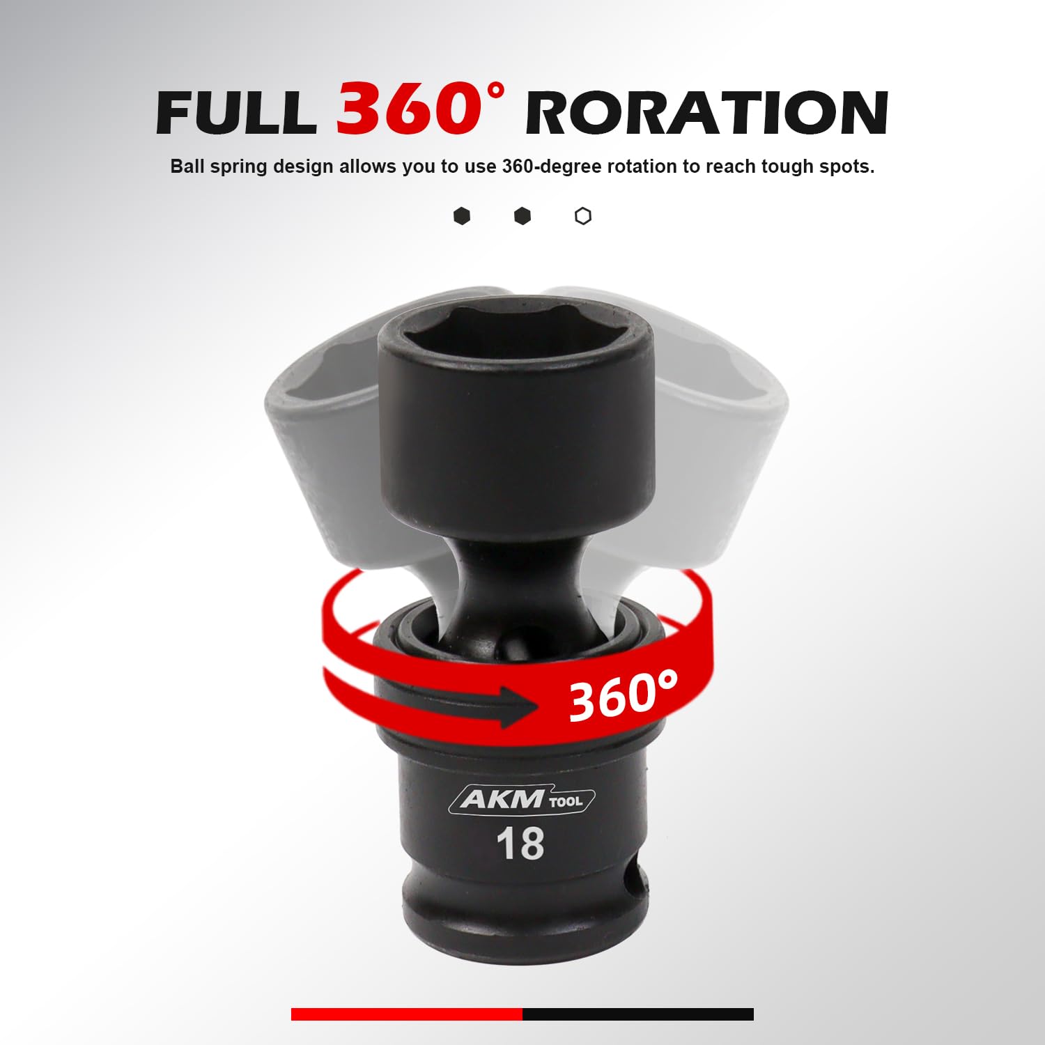 AKM TOOL 6in extension bar extends reach for stubborn bolts.