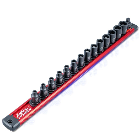 AKM TOOL magnetic socket rail for quick attachment and organized storage.