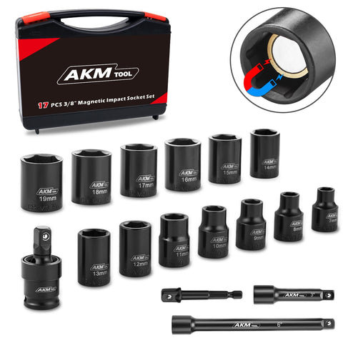 AKM TOOL premium CR-MO sockets durable for heavy-duty impact tools