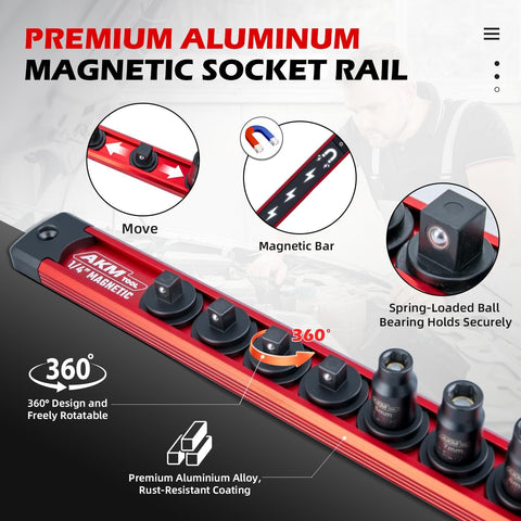 AKM TOOL premium CR-MO steel with black phosphate finish resists heat and corrosion.