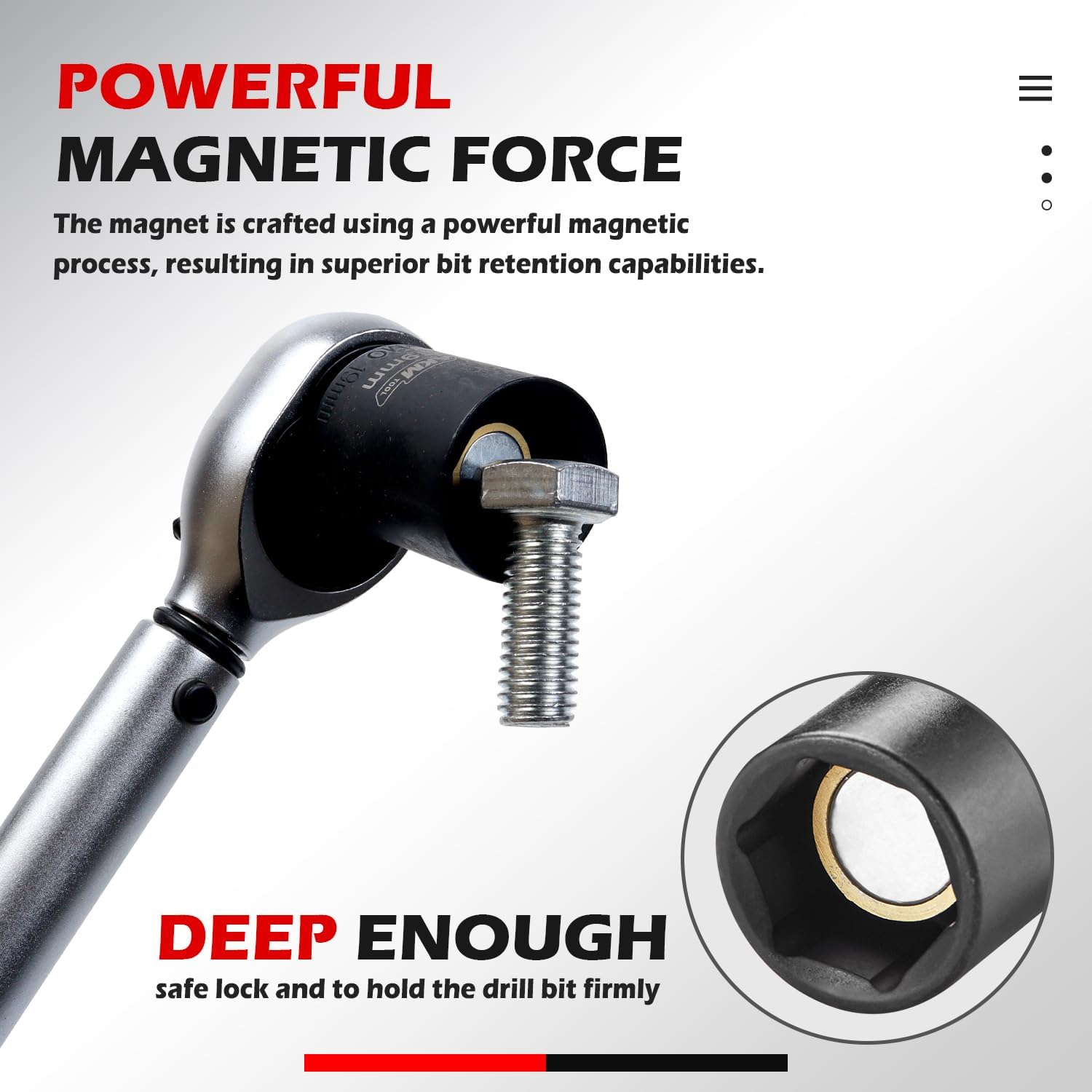 AKM TOOL socket adapter 1/4 to 3/8 enables quick setup.