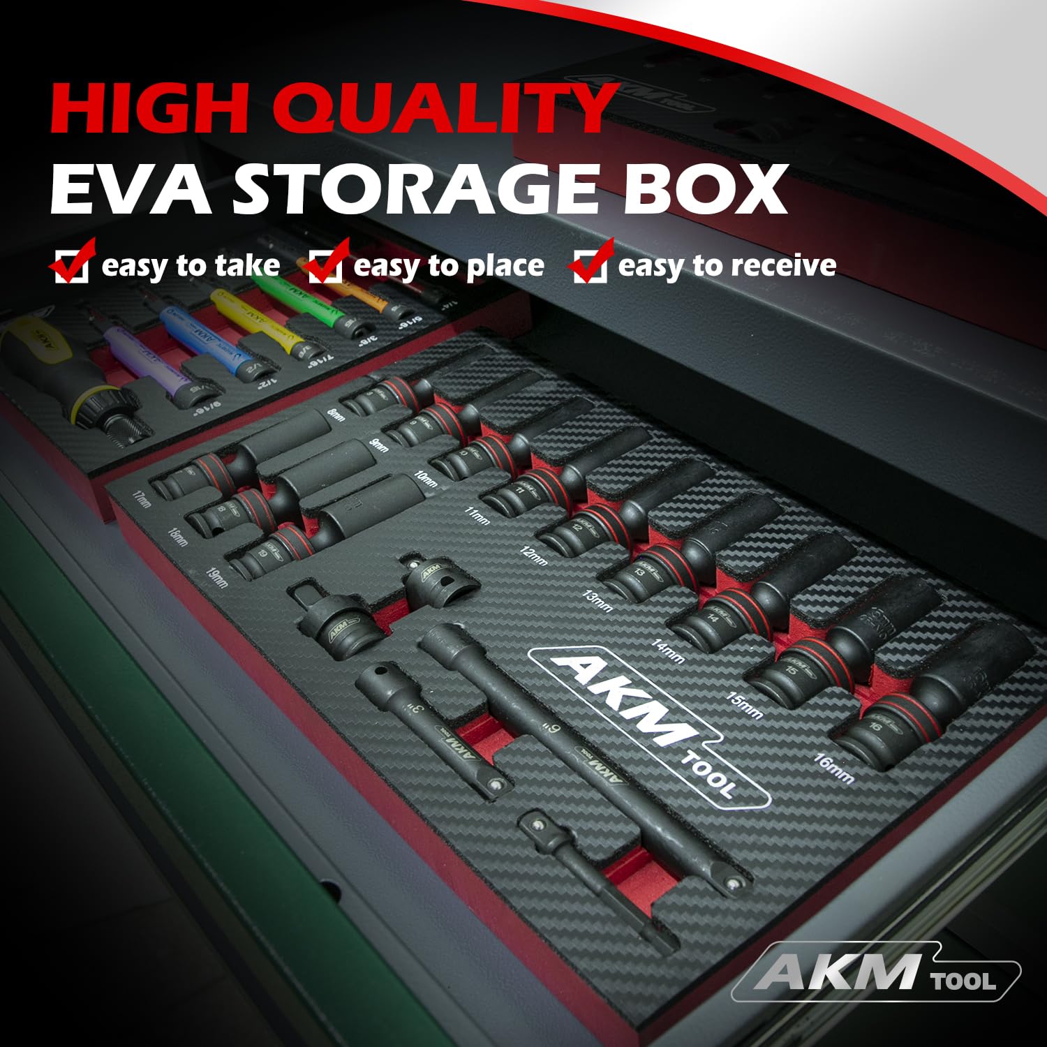 AKM TOOL universal impact set ready for automotive and workshop tasks.